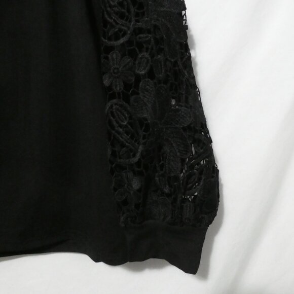 EMERY ROSE | 1XL | Black Off-Shoulder Lace Sleeve Top - Picture 14 of 14